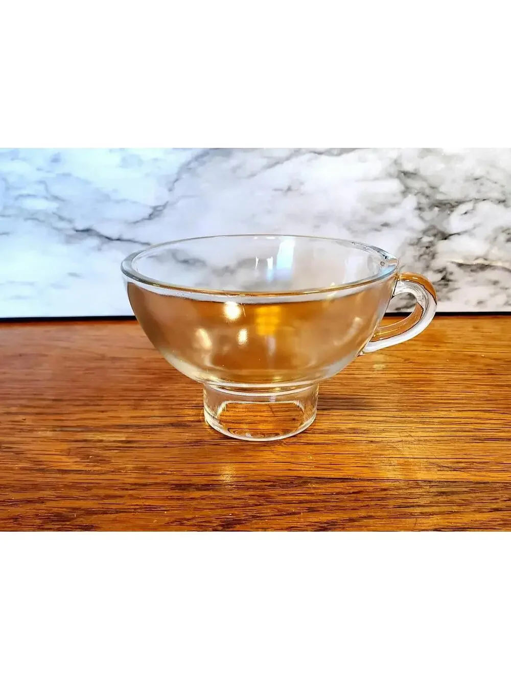 Vintage glass canning funnel, antique kitchen utensil, food preservation